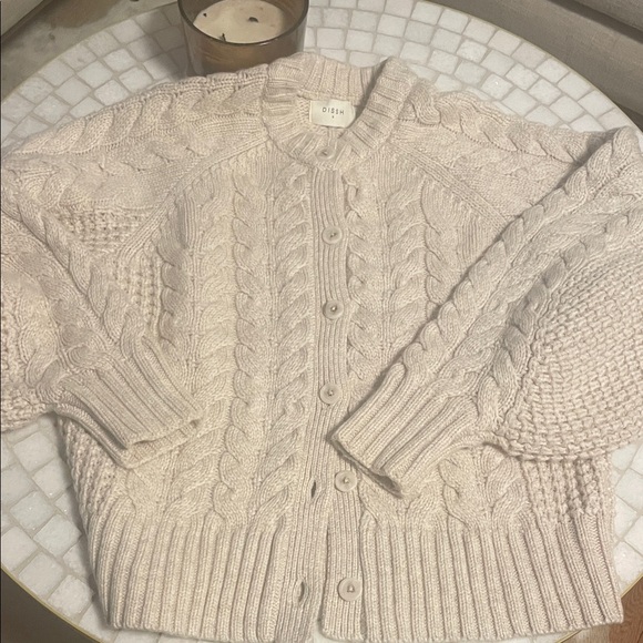DISSH Cream Cable Knit Cardigan - Picture 5 of 7